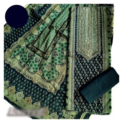 Picture of Exclusive Boutique Unstitch Three Piece With Extra Sleeves Multicolor,Un-stitched