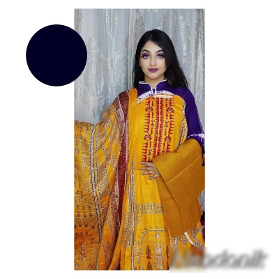 Picture of BD Lawn Ustitch Three Piece With Extra Sleeve Multicolor,Un-stitched