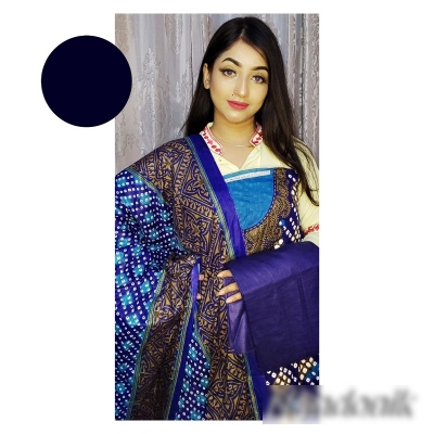 Picture of BD Lawn Ustitch Three Piece With Extra Sleeve Multicolor,Un-stitched