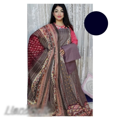 Picture of Exclusive Joypuri Komol Cotton Unstitched Three Piece Multicolor