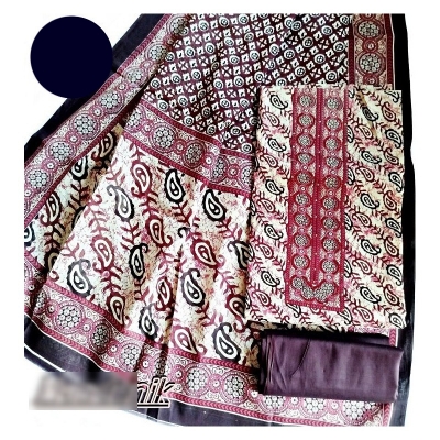Picture of Exclusive Stone  Joypuri Cotton Unstitched Three Piece Multicolor