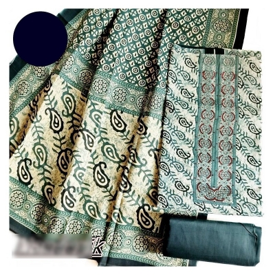 Picture of Exclusive Stone  Joypuri Cotton Unstitched Three Piece Multicolor,Un-stitched