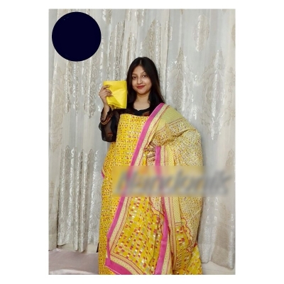 Picture of Exclusive Printed Joypuri Patel Cotton Unstitched Three Piece Multicolor,Un-stitched