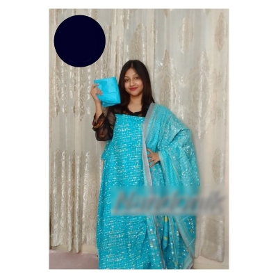 Picture of Exclusive Printed Joypuri Patel Cotton Unstitched Three Piece Multicolor,Un-stitched