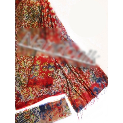 Picture of Exclusive Cotton Moom Batik Unstitch Three Piece With Extra Sleeve Multicolor,Un-stitched