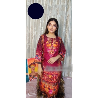 Picture of Stylish Reyon Silk Bin Saeed Ditto Stitched One Piece Multicolor