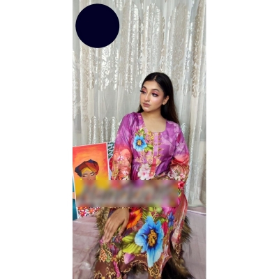 Picture of Stylish Reyon Silk Bin Saeed Ditto Stitched One Piece Multicolor