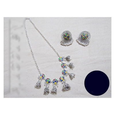 Picture of Fashionable Trendy Oxidized  Jewelry  Set For Women Multicolor