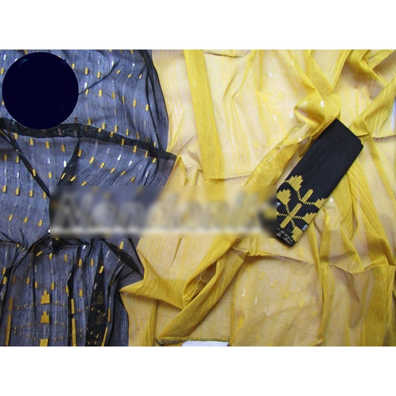 Picture of Handloom Dhakai Jamdani Saree with Extra Jamdani Blouse Piece Multicolor