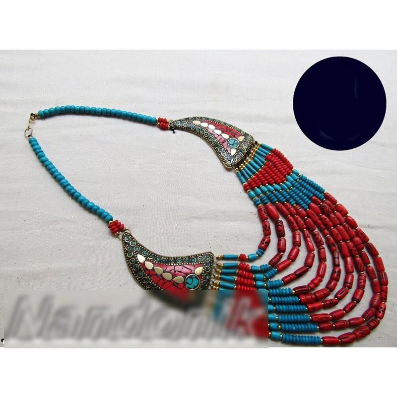 Picture of Fashionable Trendy  Wooden Beads Neckpiece / Sita /Necklese For Women Multicolor