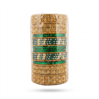 Picture of Bridal Metal Bangles Set /  Bridal Churi Set Multicolor,2.8