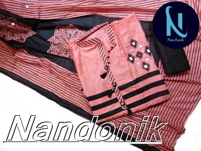 Picture of Exclusive catalouge  unstitch three piece (with extra sleeve) 