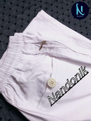 Picture of White fine cotton stretch Pajama  /Trouser White