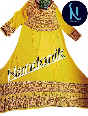 Picture of Screenprinted  Long Kurti/Gown 