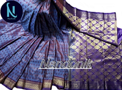 Picture of Deshi Soft Buta Katan Saree With Extra Blouse Piece 