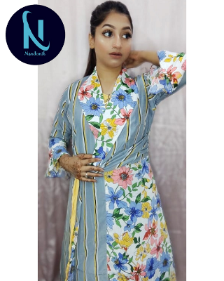 Picture of Stylish Two Tone Kashmi Georgette Top 