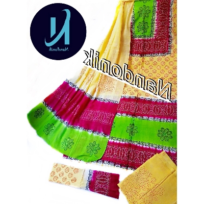 Picture of Cotton Moom Batik Unstitch Four Piece WithThread Work 
