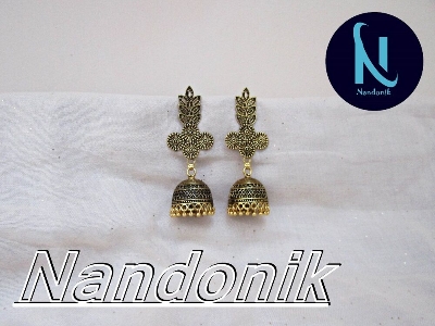 Picture of Elegant  Antique  Long Jhumka Earrings for Women 