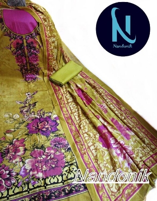 Picture of Ferdous Lawn unstitch three piece (with extra sleeve) 