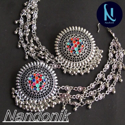 Picture of Bahubali Joypuri Meenakari Kanpasha Earrings With Tana for Women 