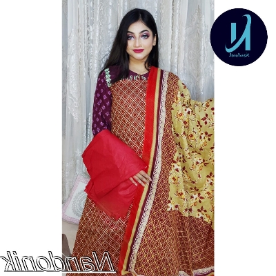Picture of Joypuri Komol Cotton Unstitch Three Piece 