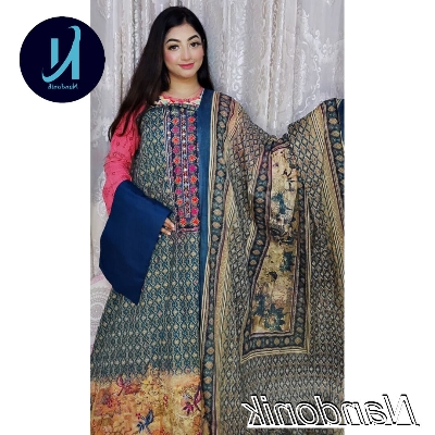 Picture of Exclusive Gujrati Cotton Boutique Unstitch Three Piece 