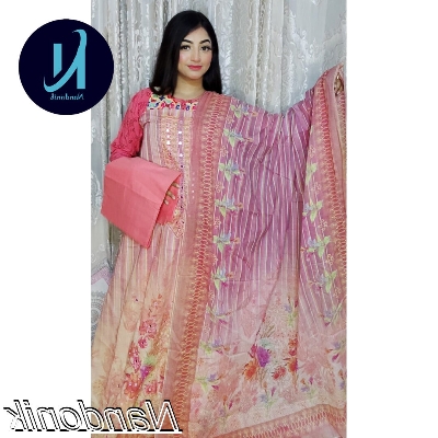 Picture of Exclusive Cotton Karchupi Unstitched Three Piece With Extra Sleeves 