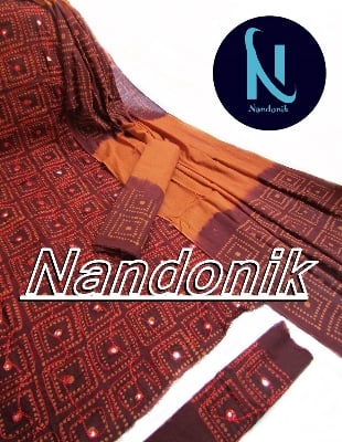 Picture of Exclusive Cotton Moom Batik Unstitch Three Piece With Extra Sleeve Multicolor,Un-stitched