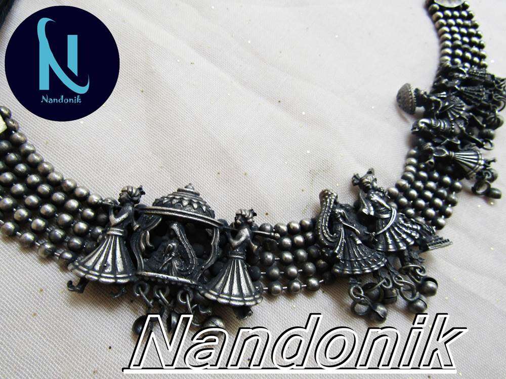 Picture of Fashionable Trendy Black Polish Antique  Jewelry  Set For Women Multicolor