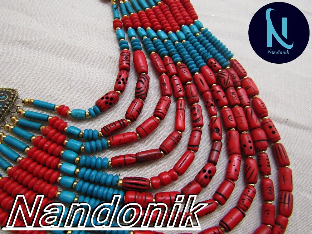 Picture of Fashionable Trendy  Wooden Beads Neckpiece / Sita /Necklese For Women Multicolor