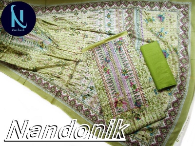 Picture of Ferdous Lawn Ustitch Three Piece With Extra Sleeve Multicolor,Un-stitched
