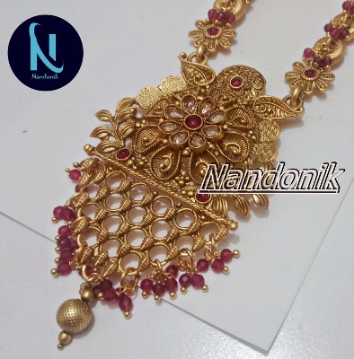 Picture of Elegant & Trendy South Indian Jewellery Set of Necklace and Earring for Women Sita and Earring Set Multicolor