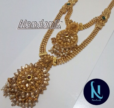 Picture of Elegant & Trendy South Indian Jewellery Set of Necklace and Earring for Women Sita and Earring Set Multicolor