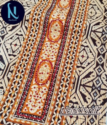 Picture of Exclusive Stone  Joypuri Cotton Unstitched Three Piece Multicolor