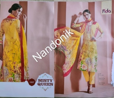 Picture of Exclusive  Indian Unstitch Three Piece With Extra Sleeves Multicolor,Un-stitched
