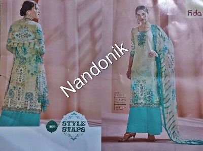 Picture of Exclusive Indian Unstitch Three Piece With Extra Sleeves Multicolor