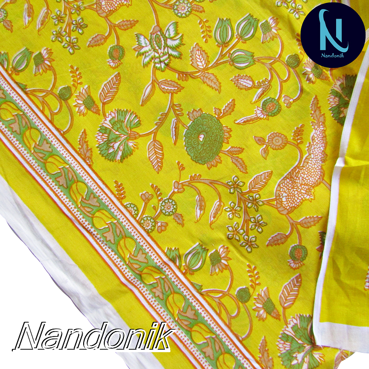 Picture of Exclusive Screenprinted Joypuri Patel Cotton Unstitched Three Piece Multicolor,Un-stitched