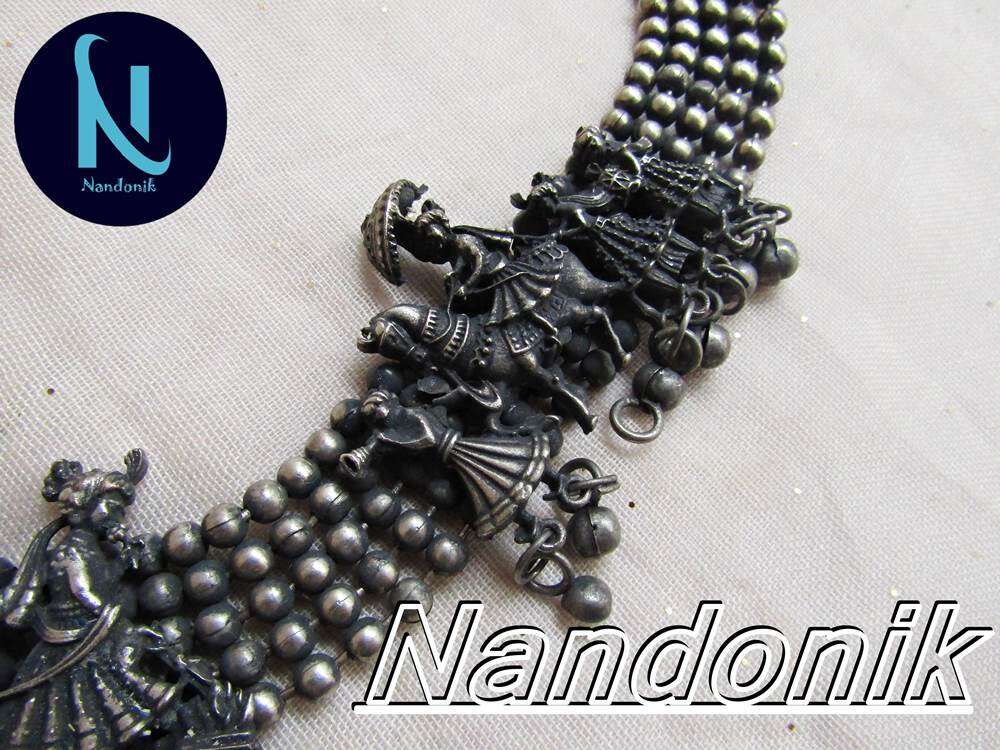Picture of Fashionable Trendy Black Polish Antique  Jewelry  Set For Women Multicolor