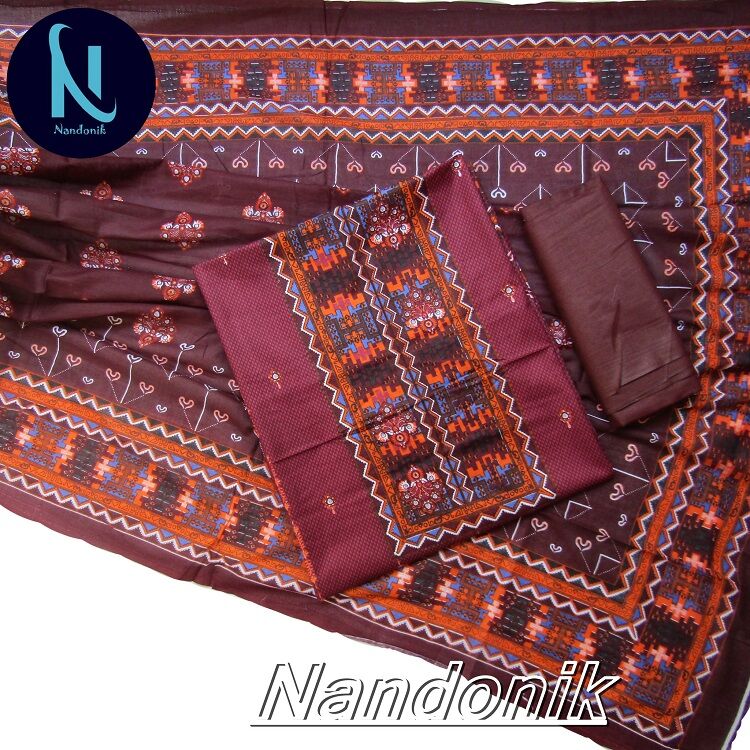 Picture of Ferdous Lawn Ustitch Three Piece With Extra Sleeve Multicolor,Un-stitched