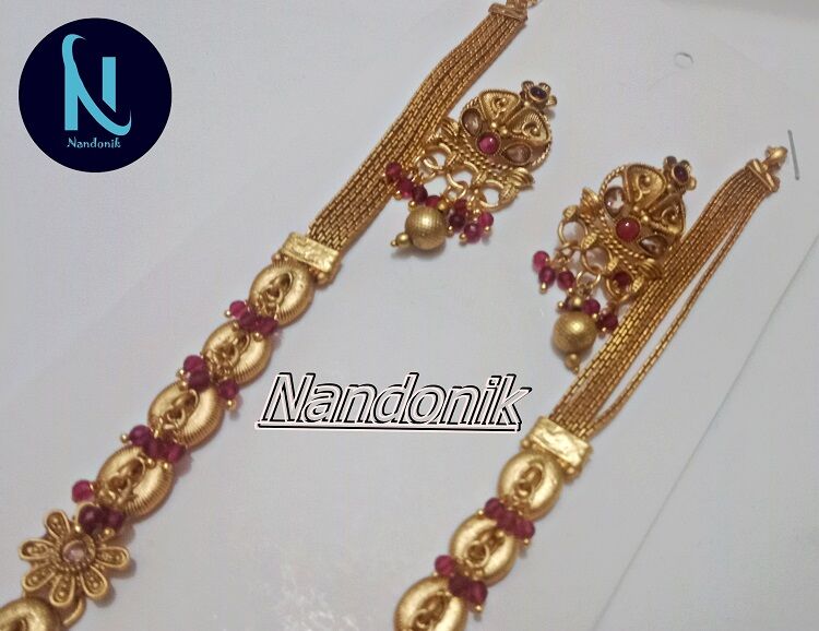 Picture of Elegant & Trendy South Indian Jewellery Set of Necklace and Earring for Women Sita and Earring Set Multicolor