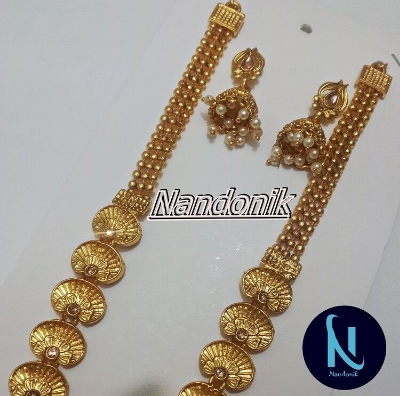 Picture of Elegant & Trendy South Indian Jewellery Set of Necklace and Earring for Women Sita and Earring Set Multicolor