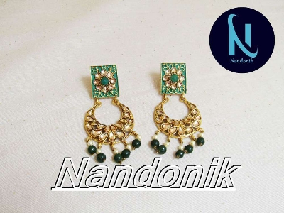Picture of Elegant & Gorgeous Party/Bridal Meenakari Necklace,Earring and Tikli Set for Women / Women Jewwllery Set Multicolor