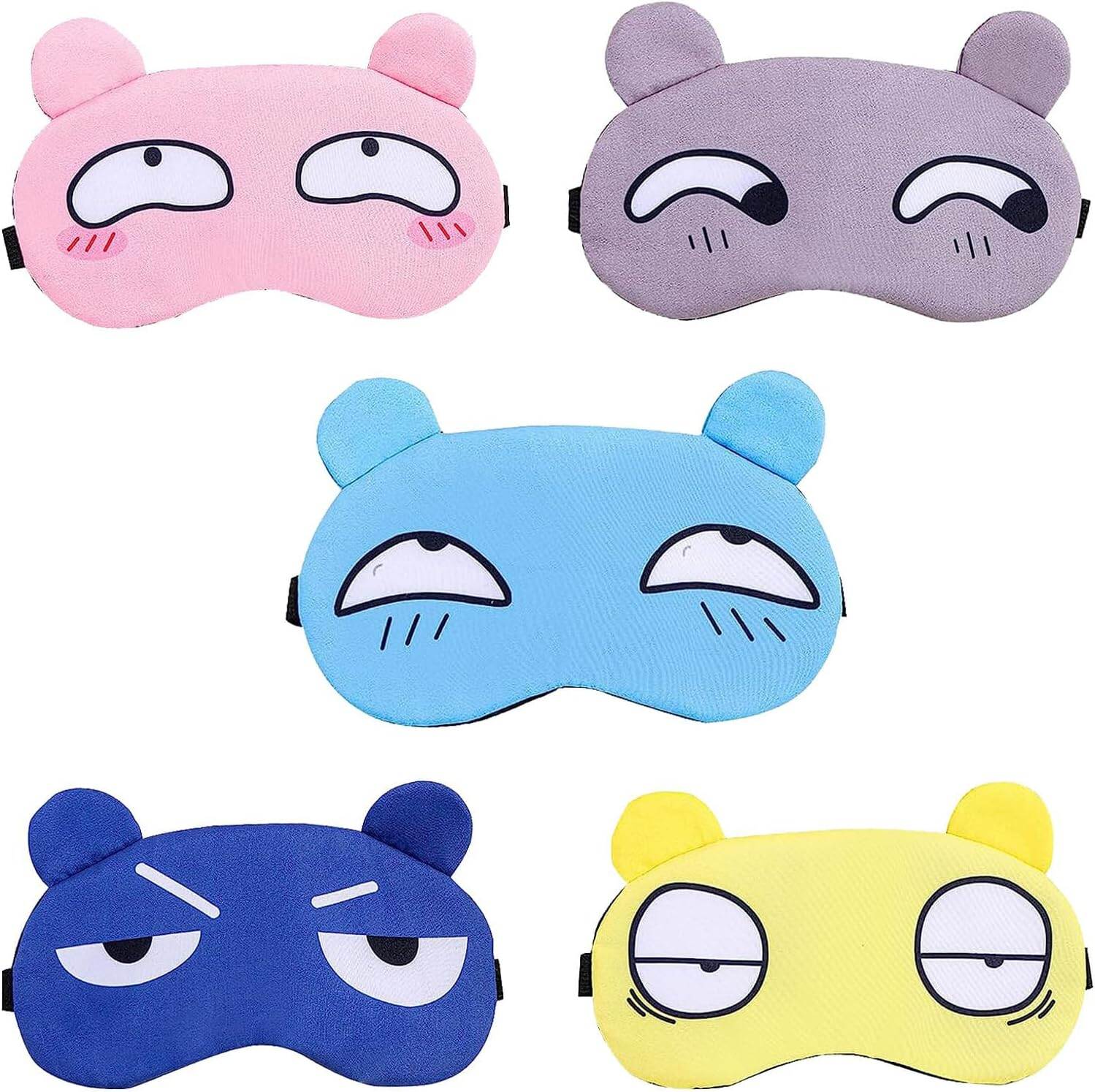 Picture of 3 in 1 Sleeping Eye Mask Soft Padded Sleep Travel Shade Cover with Cooling Gel Pad Travel Rest Eye Shade Cover Blindfold - Multicolor