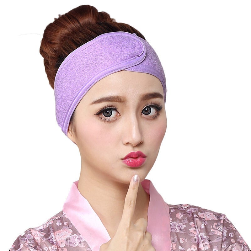 Picture of Spa Facial Terry Cloth Headband – Soft Stretch Hair Towel Band for Women - Multicolor