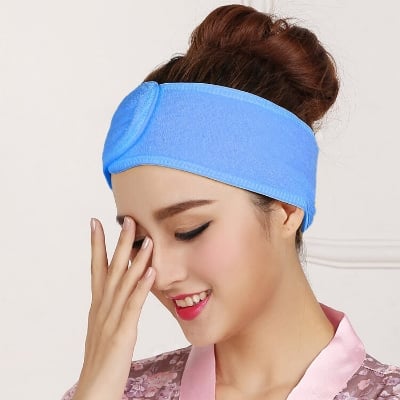 Picture of Spa Facial Terry Cloth Headband – Soft Stretch Hair Towel Band for Women - Multicolor