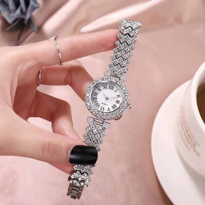 Picture of Stylish Watch & Bracelet Combo Pack – Fashion Accessories for Women & Girls - Gold