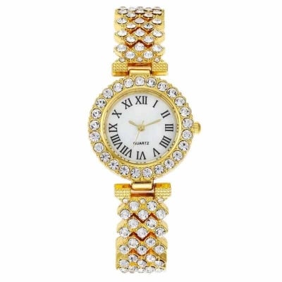 Picture of Stylish Watch & Bracelet Combo Pack – Fashion Accessories for Women & Girls - Gold