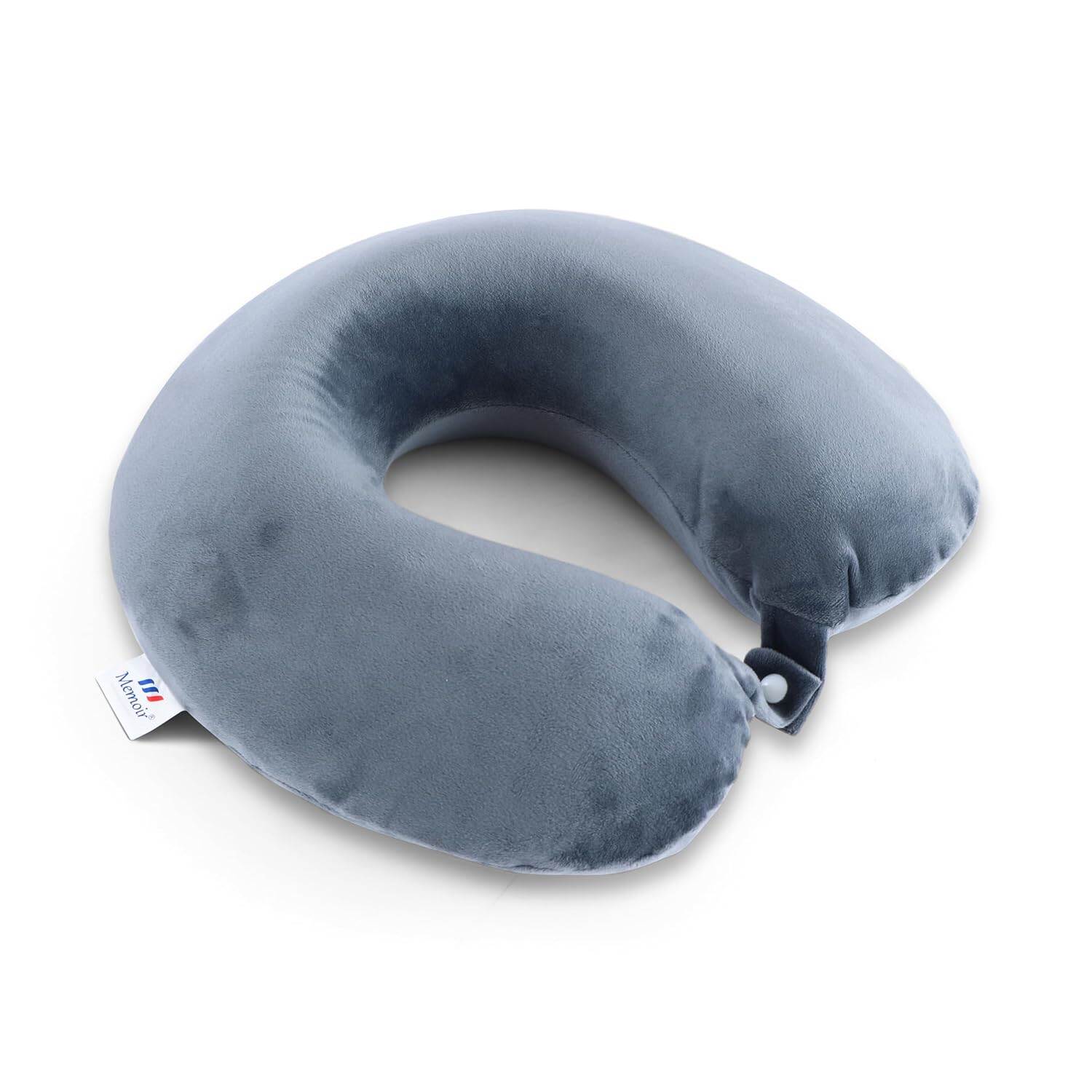 Picture of Comfortable Travel Neck Pillow | Soft Fabric | Neck Support | Round Shape | Soft Velvet Cover | Men & Women - Black