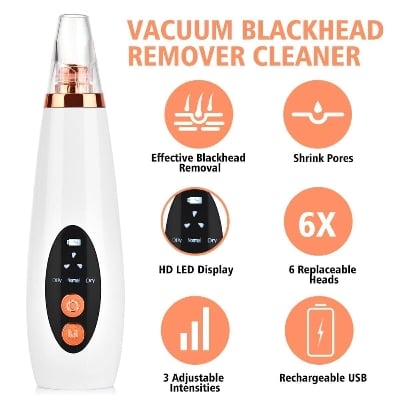 Picture of Blackhead Remover Instrument / Acne / Blackhead Remover Extractor 6 Suction Head Beauty Machine For Skin Care - 