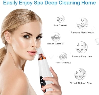 Picture of Blackhead Remover Instrument / Acne / Blackhead Remover Extractor 6 Suction Head Beauty Machine For Skin Care - 
